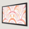 Vibrant Orange, Red, and Pink Pattern Art Poster for Modern Decor