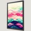 Vibrant Pastel Waves Art Poster for Home Decor