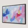 Vibrant Pink and Blue Modern Art Canvas Print