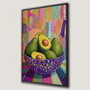Vibrant Pink and Colorful Avocado Art Canvas Print