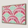 Vibrant Pink and Green Abstract Geometric Canvas Print