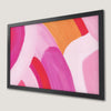 Vibrant Pink and Orange Abstract Art Poster for Modern Decor