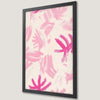 Vibrant Pink Floral Art Poster for Boho Chic Decor