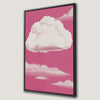 Vibrant Pink Pastel Sky Canvas Print for Girly Decor