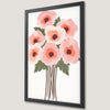Vibrant Pink Poppy Bouquet Art Poster for Spring Decor
