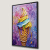 Vibrant Rainbow Ice Cream Canvas Print for Kids Wall Art