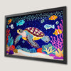 Vibrant Sea Turtle Art Poster for Ocean Lovers