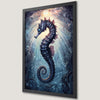 Vibrant Seahorse Art Poster for Coastal Decor