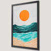 Vibrant Seascape Art Poster: Sunlit Ocean Waves for Your Home