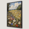 Vibrant Spring Meadow Wildflowers Canvas Print Wall Art