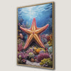 Vibrant Starfish and Coral Reef Canvas Print Art
