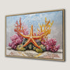 Vibrant Starfish and Coral Reef Framed Canvas Print