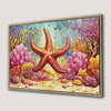 Vibrant Starfish & Coral Reef Canvas Print - Aquatic Art