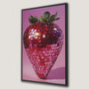 Vibrant Strawberry Art Framed Canvas Print for Kitchens