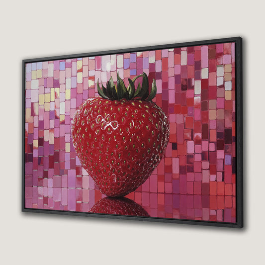 Vibrant Strawberry Canvas Print for Kitchen Decor