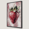 Vibrant Strawberry Framed Canvas Print for Kitchen Decor