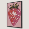 Vibrant Strawberry Pink Canvas Print, Ready to Hang Decor