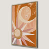Vibrant Sun and Moon Abstract Canvas Print Boho Chic Decor