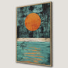 Vibrant Sunset Abstract Ocean Scene Canvas Print Art