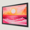 Vibrant Sunset Over Ocean Art Poster - Coastal Summer Decor