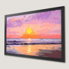 Vibrant Sunset Seascape Art Poster for Coastal Decor