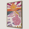 Vibrant Sunset Seaside Canvas Print for Beach Houses