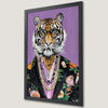 Vibrant Surreal Tiger Art Poster - Maximalist Wall Decor