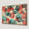 Vibrant Swirls Canvas Print in Black Red Green Abstract Design