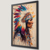 Vibrant Tribal Headdress Art Poster - Native American Wall Decor