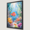 Vibrant Tropical Fish Art Poster for Coastal Decor