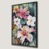 Vibrant Tropical Flowers Canvas Print with Hibiscus Art