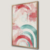 Vibrant Turquoise and Coral Arch Canvas Print Decor