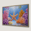 Vibrant Underwater Scene Framed Canvas Print Art