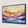 Vibrant Watercolor Landscape Canvas Print for Bedroom