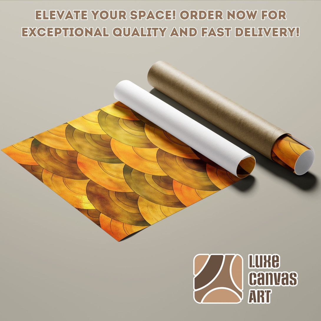 Poster Roll with abstract, warm-toned art. Elevate your space with this stunning wall decor. Order now!