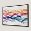 Vibrant Wave Watercolor Canvas Print in Pastel Hues