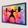 Vibrant Weightlifter Art Poster for Your Gym or Home