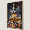 Vibrant Whiskey Abstract Bottle Canvas Print