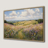 Vibrant Wildflower Country Scene Canvas Print Framed Art