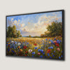 Vibrant Wildflower Meadow Painting Canvas Print Wall Art
