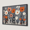 Vibrant Wildflowers Framed Canvas Print Art