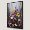 Vibrant Wildflowers Framed Canvas Print Bohemian Art
