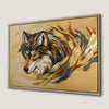 Vibrant Wolf Abstract Art Canvas Print - Boho Chic Decor