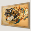 Vibrant Wolf Abstract Art Poster - Boho Chic Wall Decor