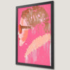 Vibrant Woman in Sunglasses Art Poster - Pink Abstract Wall Decor