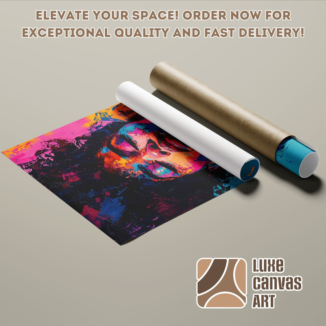 Abstract art Poster Roll with vibrant colors. Elevate your space with this stunning artwork! Order now for fast delivery.
