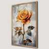 Vibrant Yellow Rose Canvas Print Floral Wall Art