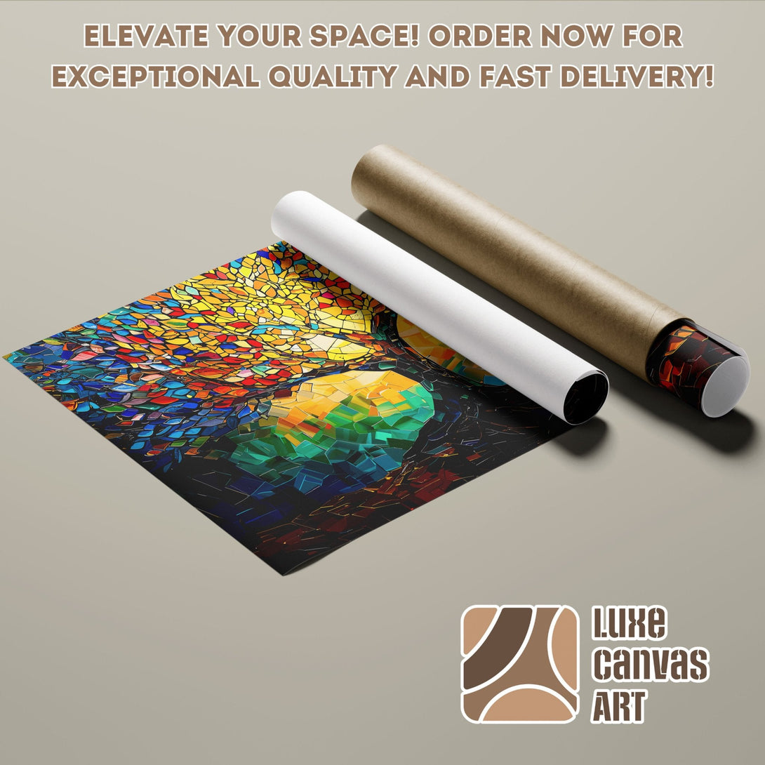 Abstract art poster roll with vibrant colors. Elevate your space with this stunning Poster!