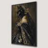 Victorian Black Cat Canvas Print with Gothic Style