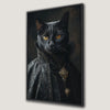 Victorian Black Cat Majestic Canvas Print Art